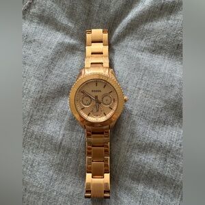 Fossil Rose Gold Chronograph Watch NEW